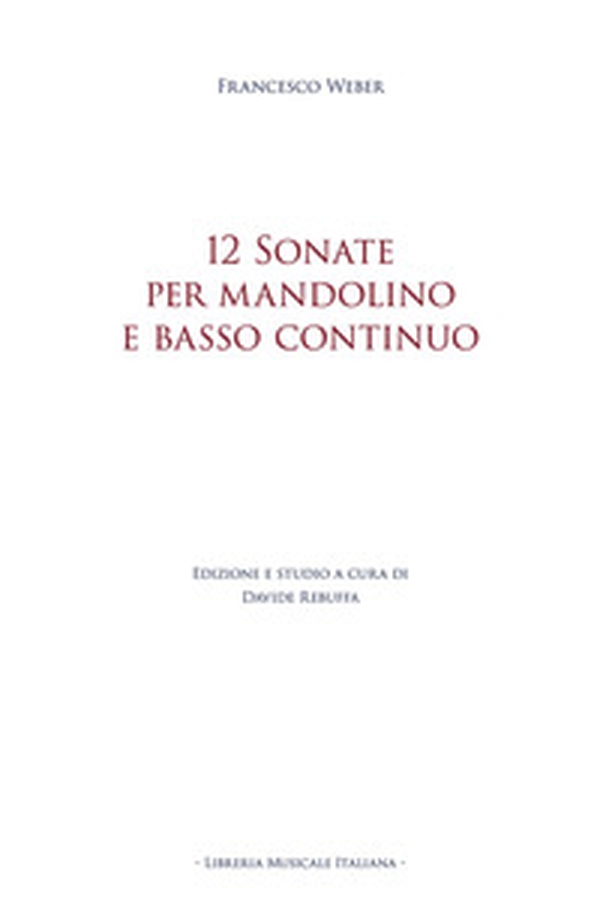 12 sonate per mandolino e basso continuo - Librerie.coop