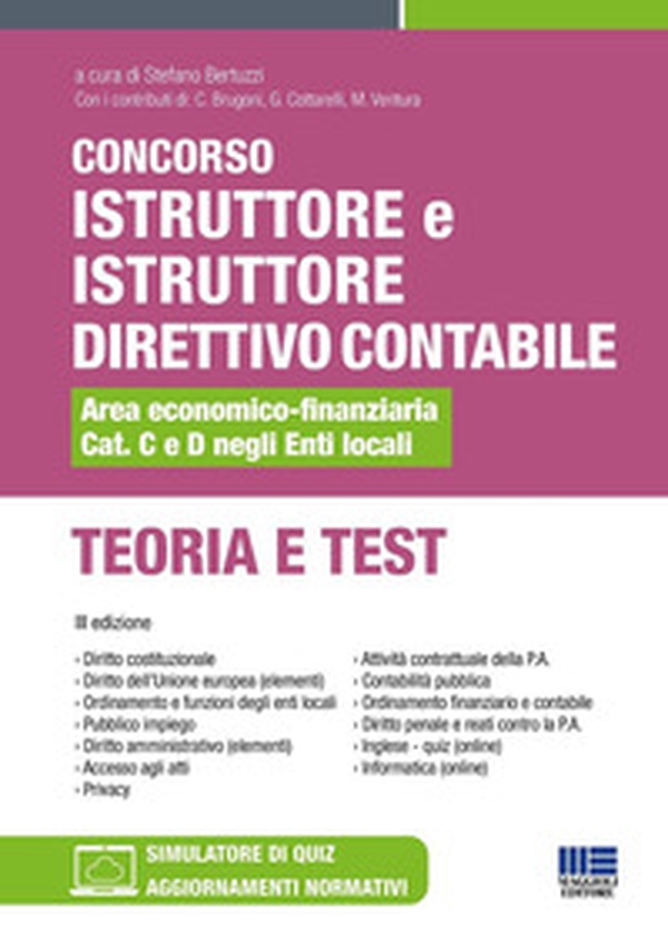 Concorso istruttore e istruttore direttivo contabile Area economico-finanziaria Cat. C e D negli Enti locali. Teoria e test - Librerie.coop