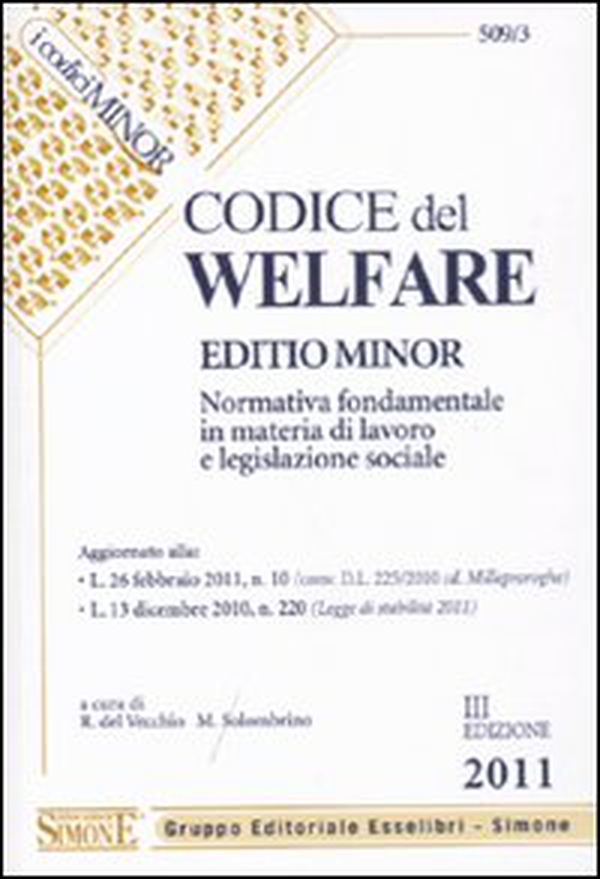 Codice del welfare. Ediz. minore - Librerie.coop Codice del welfare. Ediz. minore - Librerie.coop