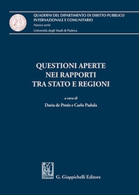 Questioni aperte nei rapporti tra Stato e Regioni - Librerie.coop Questioni aperte nei rapporti tra Stato e Regioni - Librerie.coop