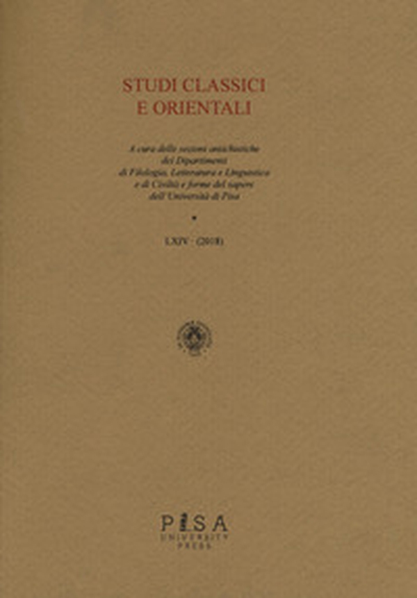 Studi classici orientali - Vol. 64 - Librerie.coop Studi classici orientali - Vol. 64 - Librerie.coop