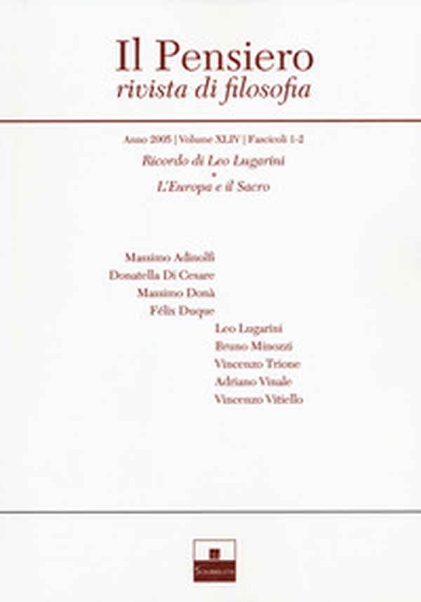 Il pensiero. Rivista di filosofia - Vol. 44 - Librerie.coop Il pensiero. Rivista di filosofia - Vol. 44 - Librerie.coop