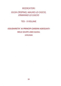 Solidarietà ai principi cardini adeguati. Nelle giuste linee guida 1970-2020 - Librerie.coop