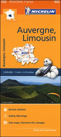 Auvergne, Limousin 1:200.000 - Librerie.coop