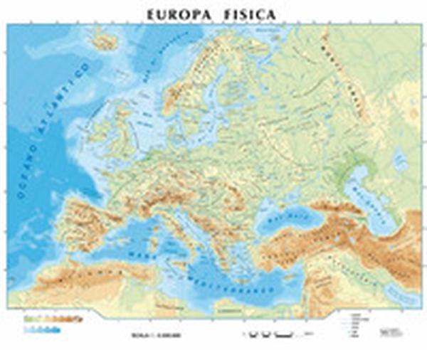 Europa fisica/politica 1:17.000.000 (carta scolastica da banco telata stesa cm 42x29,7) - Librerie.coop Europa fisica/politica 1:17.000.000 (carta scolastica da banco telata stesa cm 42x29,7) - Librerie.coop