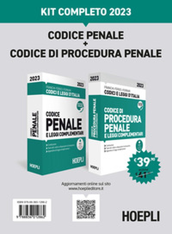 Kit completo codice penale e codice di procedura penale 2023 - Librerie.coop Kit completo codice penale e codice di procedura penale 2023 - Librerie.coop