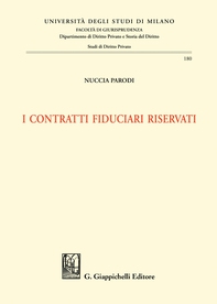 I contratti fiduciari riservati - e-Book - Librerie.coop I contratti fiduciari riservati - e-Book - Librerie.coop