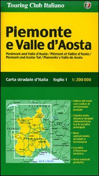 Piemonte e Valle d'Aosta 1:200.000 - Librerie.coop