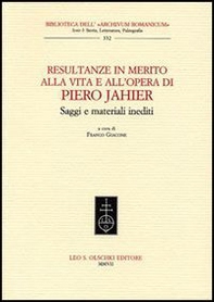 Resultanze in merito alla vita e all'opera di Piero Jahier. Saggi e materiali inediti - Librerie.coop Resultanze in merito alla vita e all'opera di Piero Jahier. Saggi e materiali inediti - Librerie.coop