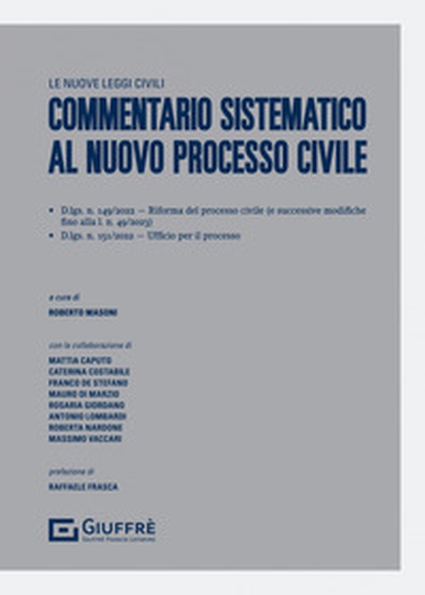 Commentario sistematico al nuovo processo civile - Librerie.coop Commentario sistematico al nuovo processo civile - Librerie.coop