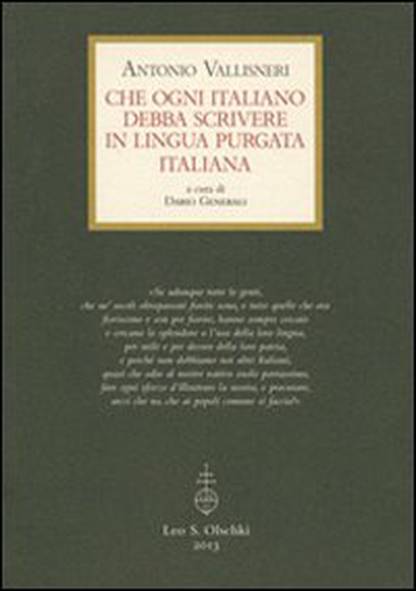 Che ogni italiano debba scrivere in lingua purgata italiana - Librerie.coop Che ogni italiano debba scrivere in lingua purgata italiana - Librerie.coop