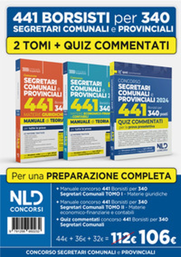 Kit concorso per 441 borsisti per 340 posti da segretari comunali e provinciali: Materie giuridiche + Materie economiche + Quiz commentati - Librerie.coop Kit concorso per 441 borsisti per 340 posti da segretari comunali e provinciali: Materie giuridiche + Materie economiche + Quiz commentati - Librerie.coop
