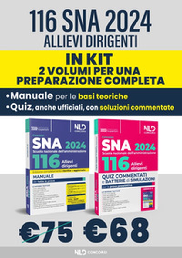 Concorso 116 allievi dirigenti SNA 2024. Manuale per la preparazione al concorso + Quiz commentati e batterie di simulazioni per la prova preselettiva - Librerie.coop Concorso 116 allievi dirigenti SNA 2024. Manuale per la preparazione al concorso + Quiz commentati e batterie di simulazioni per la prova preselettiva - Librerie.coop