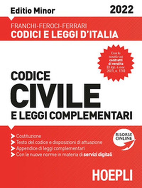 Codice civile e leggi complementari 2022. Editio minor - Librerie.coop Codice civile e leggi complementari 2022. Editio minor - Librerie.coop