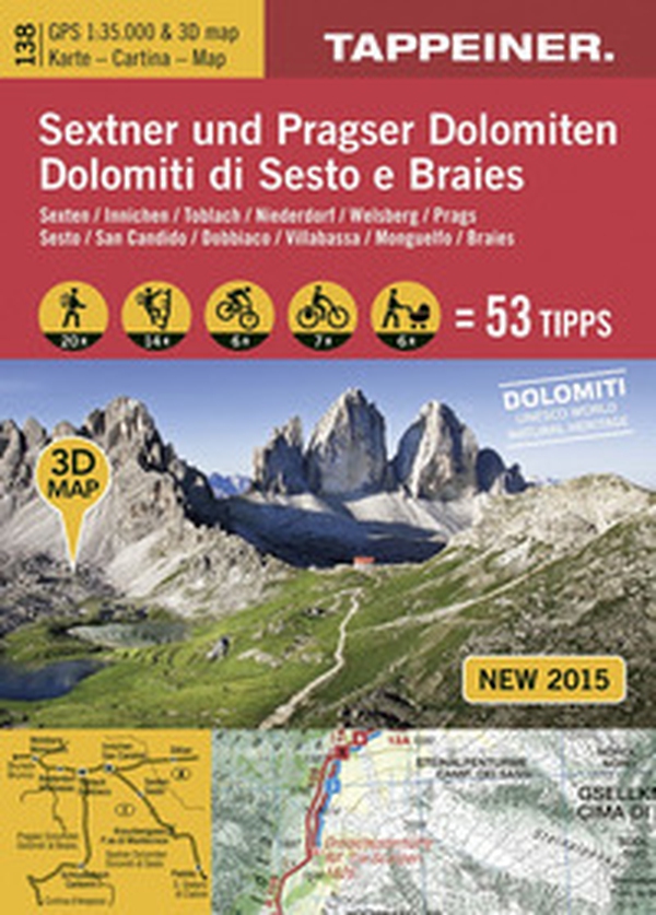 Dolomiti di Sesto e Braies. Cartina escursionistica 3D. 1:35.000 Ediz. italiana e tedesca - Librerie.coop Dolomiti di Sesto e Braies. Cartina escursionistica 3D. 1:35.000 Ediz. italiana e tedesca - Librerie.coop