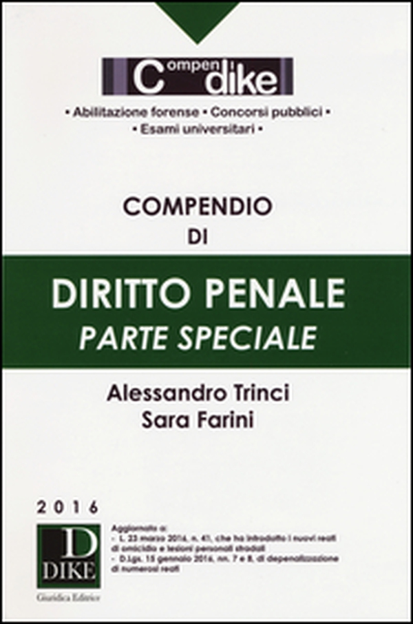 Compendio di diritto penale. Parte speciale - Librerie.coop Compendio di diritto penale. Parte speciale - Librerie.coop