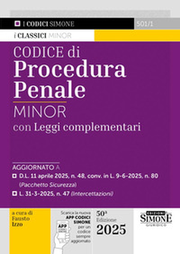 Codice di procedura penale. Leggi complementari. Ediz. minor - Librerie.coop