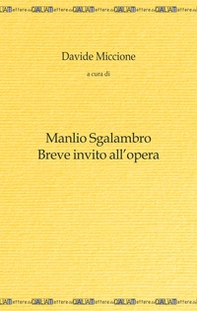 Manlio Sgalambro. Breve invito all'opera - Librerie.coop