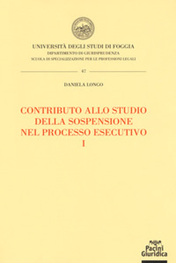 Contributo allo studio della sospensione nel processo esecutivo - Librerie.coop Contributo allo studio della sospensione nel processo esecutivo - Librerie.coop
