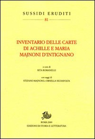 Inventario delle carte di Achille e Maria Majnoni d'Intignano - Librerie.coop