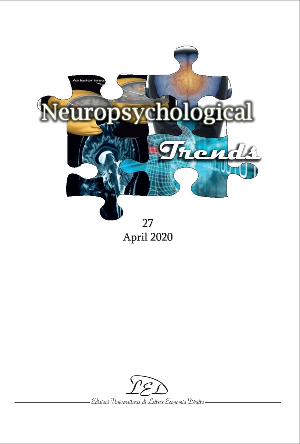 Neuropsychogical Trends 27 - April 2020 - Librerie.coop Neuropsychogical Trends 27 - April 2020 - Librerie.coop