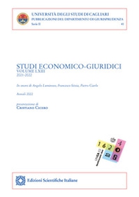 Studi economico-giuridici - Vol. 1-2 - Librerie.coop