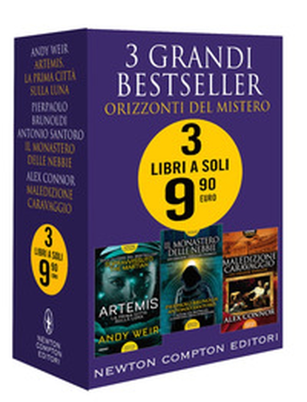 3 grandi bestseller. Orizzonti del mistero: Artemis. La prima città sulla luna-Il monastero delle nebbie-Maledizione Caravaggio - Librerie.coop 3 grandi bestseller. Orizzonti del mistero: Artemis. La prima città sulla luna-Il monastero delle nebbie-Maledizione Caravaggio - Librerie.coop