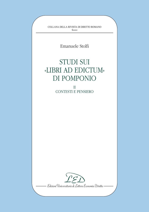 Studi sui "Libri ad edictum" di Pomponio - Librerie.coop Studi sui "Libri ad edictum" di Pomponio - Librerie.coop