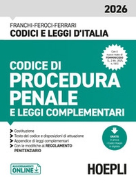 Codice di procedura penale e leggi complementari 2026 - Librerie.coop