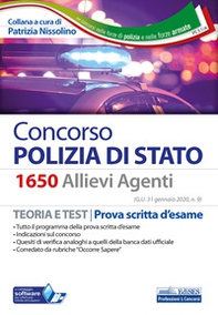 Concorso 1650 allievi agenti Polizia di Stato. Teoria e test. Prova scritta d'esame - Librerie.coop