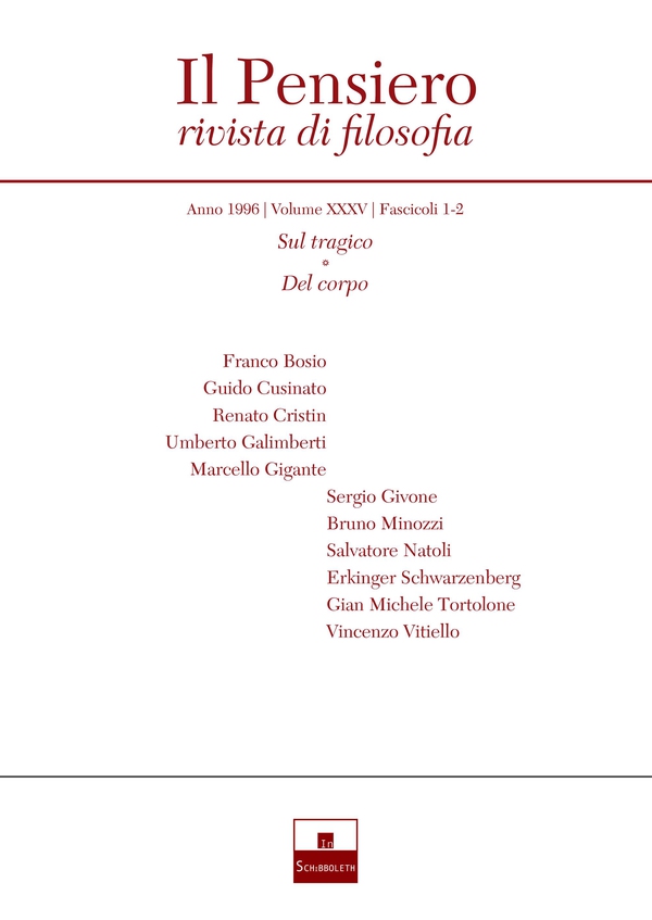 Sul tragico/Del corpo (1996/1-2) - Librerie.coop Sul tragico/Del corpo (1996/1-2) - Librerie.coop