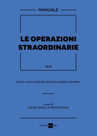 Manuale Le Operazioni straordinarie 2025 - Librerie.coop