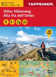 3D-Wanderkarte Ortler-Höhenweg. Cartina escursionistica 3D. 1:25.000. Ediz. tedesca, italiana e inglese - Librerie.coop