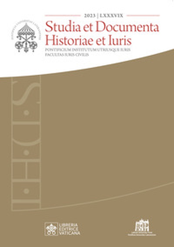 Studia et documenta historiae et iuris - Vol. 89 - Librerie.coop Studia et documenta historiae et iuris - Vol. 89 - Librerie.coop
