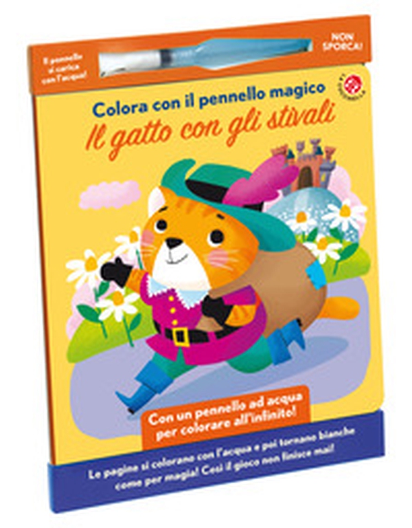 Il gatto con gli stivali. Colora con il pennello magico - Librerie.coop Il gatto con gli stivali. Colora con il pennello magico - Librerie.coop