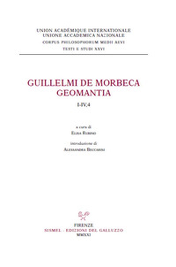Guillelmi de Morbeca Geomantia. I-IV,4 - Librerie.coop Guillelmi de Morbeca Geomantia. I-IV,4 - Librerie.coop