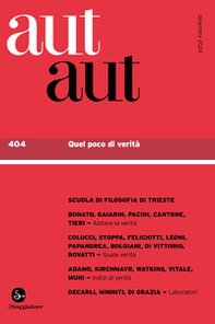 Aut aut - Vol. 404 - Librerie.coop Aut aut - Vol. 404 - Librerie.coop