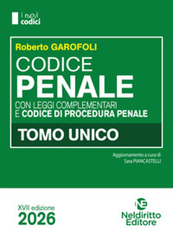 Codice penale e di procedura penale 2026 normativo per il concorso in magistratura aggiornato al D.L. Sicurezza - Librerie.coop