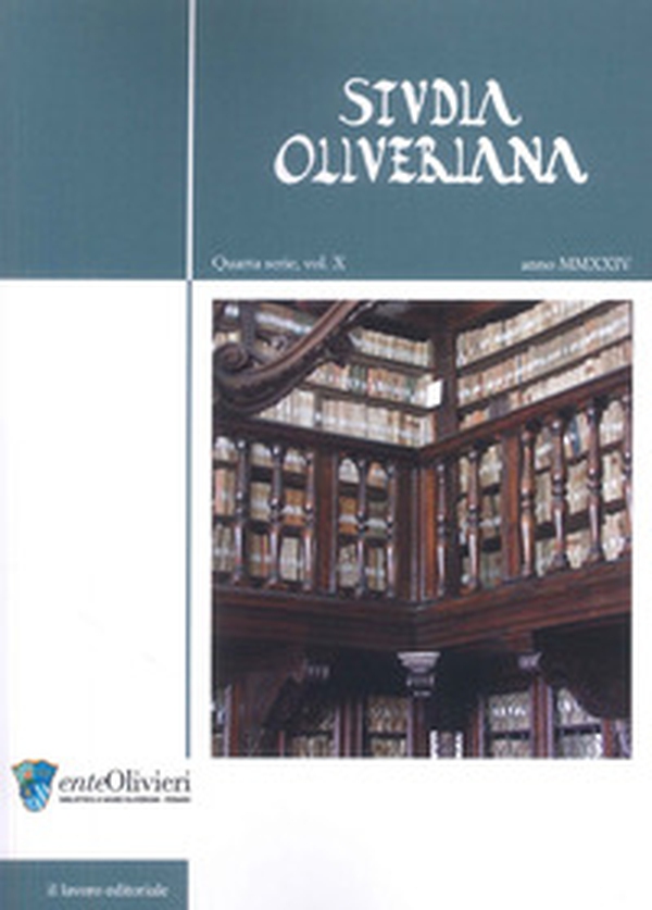Studia Oliveriana. Quarta serie - Vol. 10 - Librerie.coop Studia Oliveriana. Quarta serie - Vol. 10 - Librerie.coop