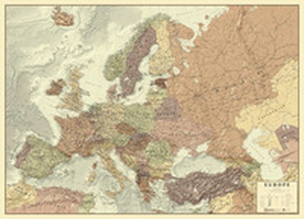 Europa anticata. Scala 1:5.000.000 (carta murale anticata in canvas stesa con aste cm 121x87) - Librerie.coop Europa anticata. Scala 1:5.000.000 (carta murale anticata in canvas stesa con aste cm 121x87) - Librerie.coop