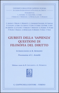 Giuristi della «Sapienza». Questioni di filosofia del diritto - Librerie.coop