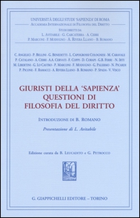 Giuristi della «Sapienza». Questioni di filosofia del diritto - Librerie.coop