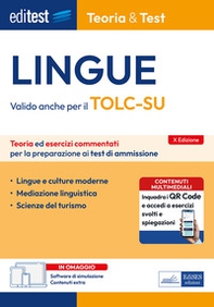 EdiTEST. Lingue. Teoria & test. Teoria ed esercizi commentati per la preparazione ai test di ammissione - Librerie.coop EdiTEST. Lingue. Teoria & test. Teoria ed esercizi commentati per la preparazione ai test di ammissione - Librerie.coop