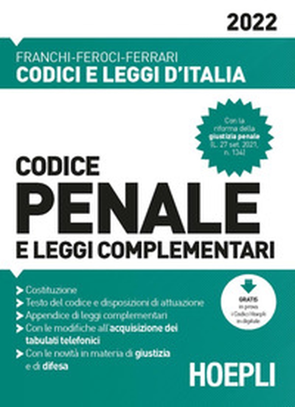 Codice penale e leggi complementari 2022 - Librerie.coop Codice penale e leggi complementari 2022 - Librerie.coop