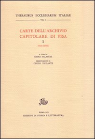 Carte dell'Archivio capitolare di Pisa - Vol. 1 - Librerie.coop