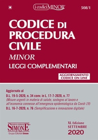 Codice di procedura civile. Leggi complementari. Ediz. minor - Librerie.coop