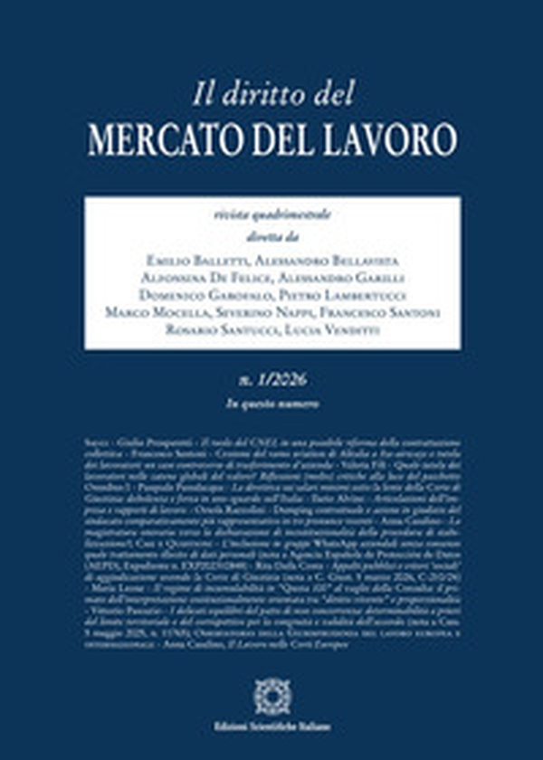 Il diritto del mercato del lavoro - Vol. 1 - Librerie.coop