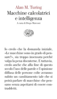 Macchine calcolatrici e intelligenza - Librerie.coop Macchine calcolatrici e intelligenza - Librerie.coop