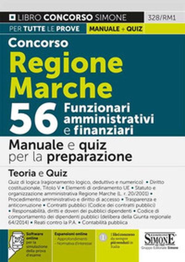 Concorso Regione Marche. 56 Funzionari amministrativi e finanziari. Manuale e quiz per la preparazione - Librerie.coop Concorso Regione Marche. 56 Funzionari amministrativi e finanziari. Manuale e quiz per la preparazione - Librerie.coop
