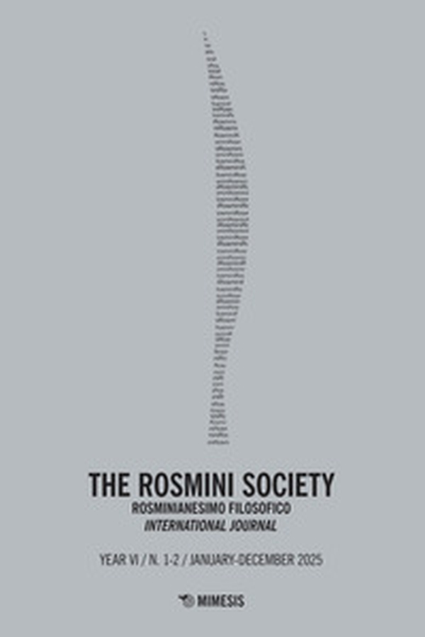 The Rosmini society. Rosminianesimo filosofico international journal - Vol. 1-2 - Librerie.coop